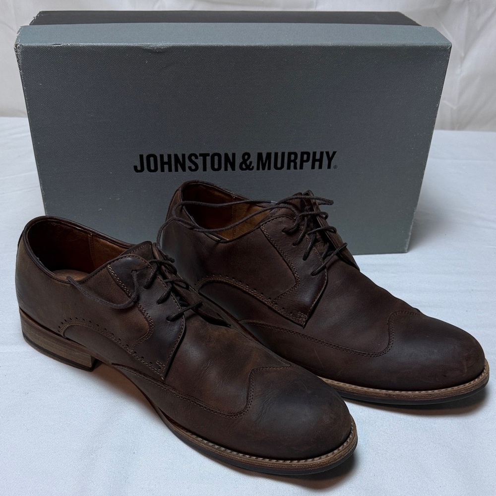 Johnston & Murphy Dark Brown Oxfords